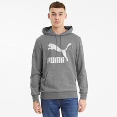 Rückansicht von PUMA Classics Hoodie Herren medium gray heather