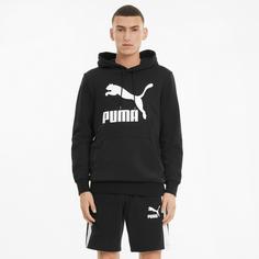 Rückansicht von PUMA Classics Hoodie Herren puma black