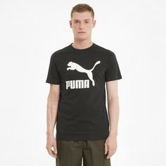 Rückansicht von PUMA Classics T-Shirt Herren puma black