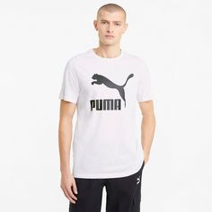 Rückansicht von PUMA Classics T-Shirt Herren puma white
