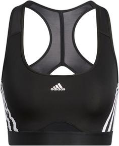 adidas POWERREACT 3-STREIFEN Sport-BH Damen black