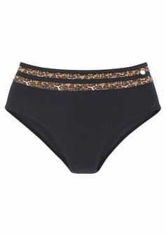 Lascana Bikini Hose Damen schwarz-leo