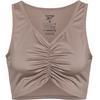 Reebok Ruched Croptop Damen - boulder grey