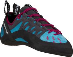 Rückansicht von La Sportiva Tarantulace Kletterschuhe Damen topaz-red plum