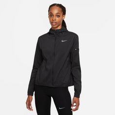 Rückansicht von Nike IMPOSSIBLY Laufjacke Damen black-reflective silv