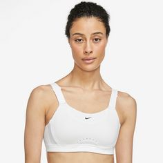 Rückansicht von Nike ALPHA Sport-BH Damen white-white-stone mauve-black