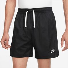 Rückansicht von Nike NSW Essentials Lined Flow Shorts Herren black-white