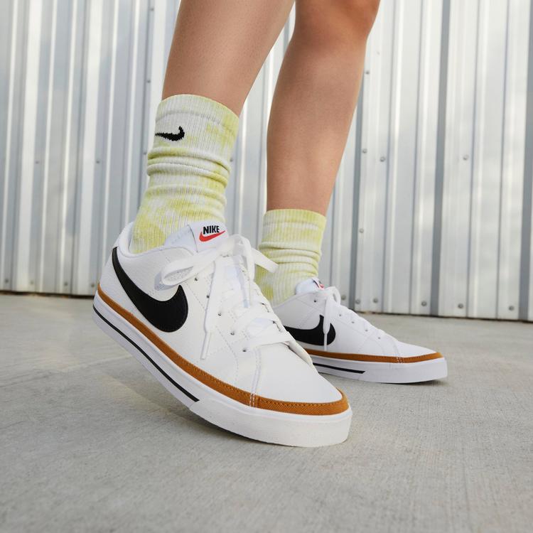 Nike Nike Court Legacy Next Nature Sneaker Damen - white-black-desert ochre-team orange - 0 | SportScheck