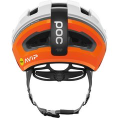 Rückansicht von POC Omne Air MIPS Fahrradhelm fluorescent orange avip