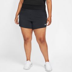 Rückansicht von Nike ECLIPSE Funktionsshorts Damen black-reflective silv