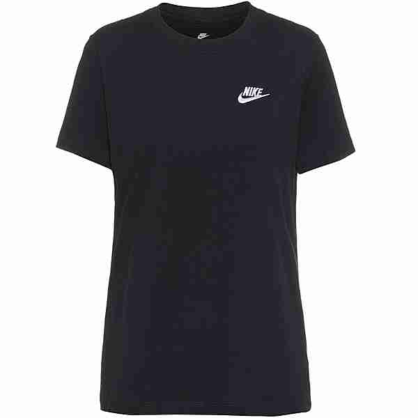 Nike CLUB T-Shirt Damen black-white