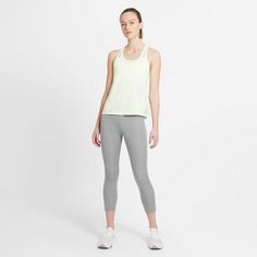 Rückansicht von Nike Epic Fast 7/8-Lauftights Damen smoke grey-htr-reflective silv