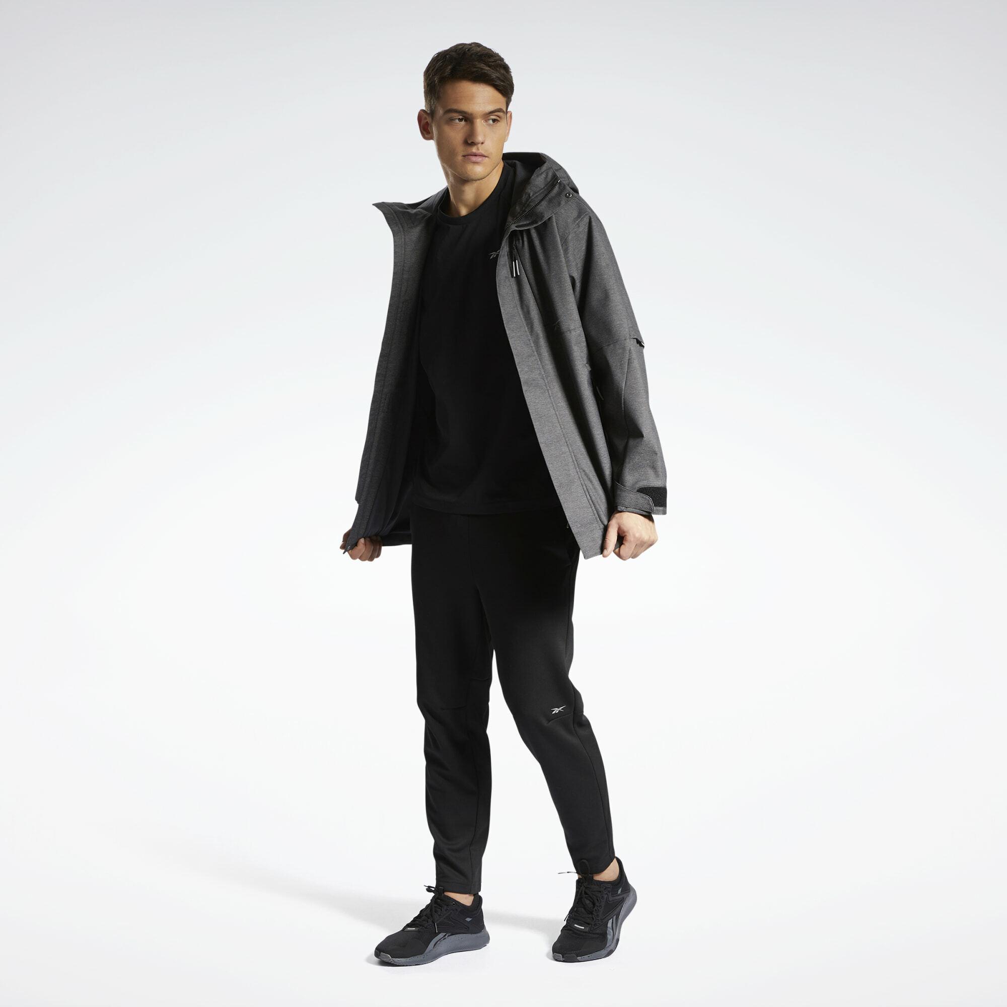 black mid length jacket