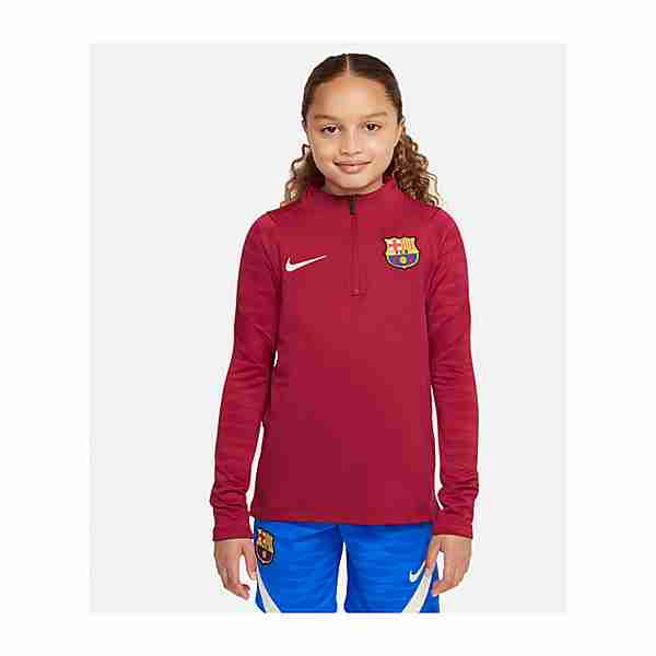 Nike FC Barcelona Drill Top Kids Funktionssweatshirt Kinder rot