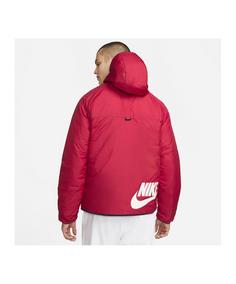 Rückansicht von Nike Therma-FIT Legacy Reversible Jacke Sweatjacke Herren rotblau