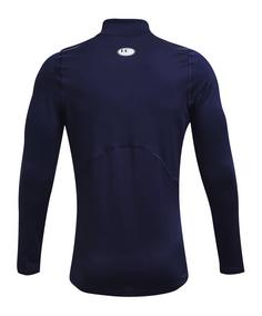 Rückansicht von Under Armour Coldgear Mock Sweatshirt Damen Laufshirt Herren blau