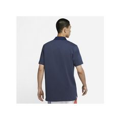 Rückansicht von Nike Rugby Poloshirt Poloshirt Herren blauweiss