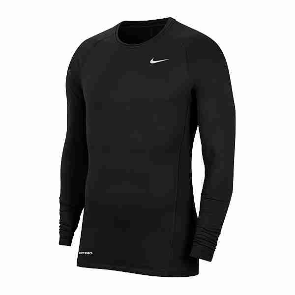 Nike Pro Warm Sweatshirt Funktionsshirt Herren schwarzweiss
