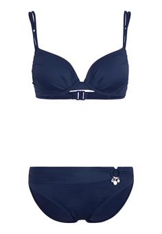 S.OLIVER Push-Up-Bikini Bikini Set Damen dunkelblau