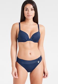 Rückansicht von S.OLIVER Push-Up-Bikini Bikini Set Damen dunkelblau