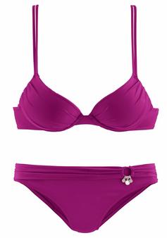 S.OLIVER Push-Up-Bikini Bikini Set Damen fuchsia