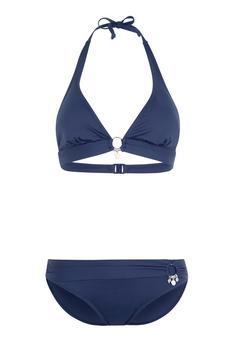 S.OLIVER Triangel-Bikini Bikini Set Damen dunkelblau
