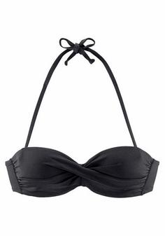S.OLIVER Bandeau-Bikini-Top Bikini Oberteil Damen schwarz