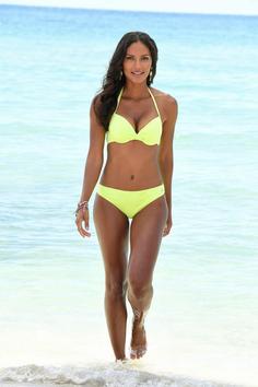 Rückansicht von S.OLIVER Push-Up-Bikini-Top Bikini Oberteil Damen lime