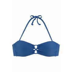 sunseeker Bandeau-Bikini-Top Bikini Oberteil Damen blau