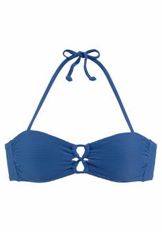 sunseeker Bandeau-Bikini-Top Bikini Oberteil Damen blau