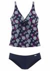 Lascana B&uuml;gel-Tankini Bikini Set Damen - marine-bedruckt