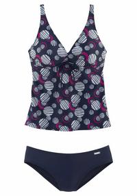 Lascana B&uuml;gel-Tankini Bikini Set Damen - marine-bedruckt