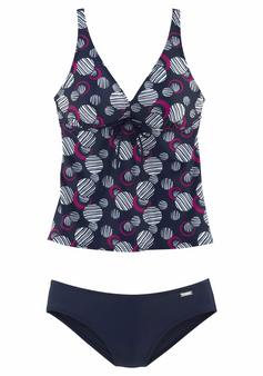 Lascana Bügel-Tankini Bikini Set Damen marine-bedruckt