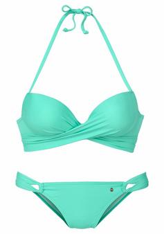 S.OLIVER Push-Up-Bikini Bikini Set Damen türkis