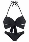 S.OLIVER Push-Up-Bikini Bikini Set Damen - schwarz