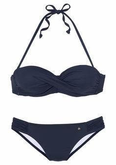 S.OLIVER Bügel-Bandeau-Bikini Bikini Set Damen marine