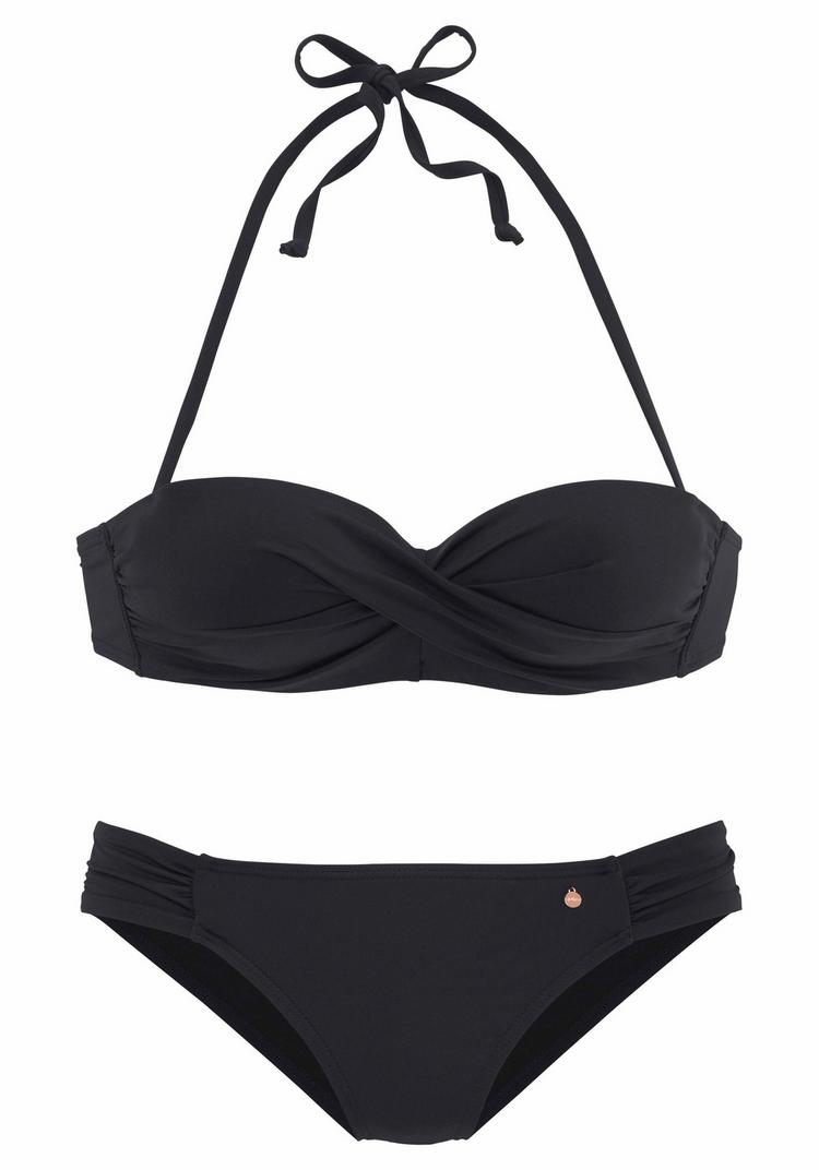 S.OLIVER S.OLIVER B&uuml;gel-Bandeau-Bikini Bikini Set Damen - schwarz - 0 | SportScheck