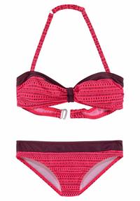 Buffalo Bandeau-Bikini Bikini Set Damen - pink-bedruckt