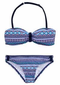 S.OLIVER Bandeau-Bikini Bikini Set Damen - blau