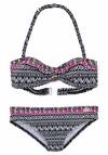 Buffalo Bandeau-Bikini Bikini Set Damen - schwarz-wei&szlig;