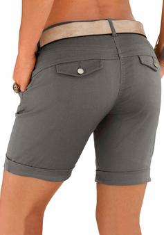 Rückansicht von Lascana Bermudas Bermudas Damen khaki