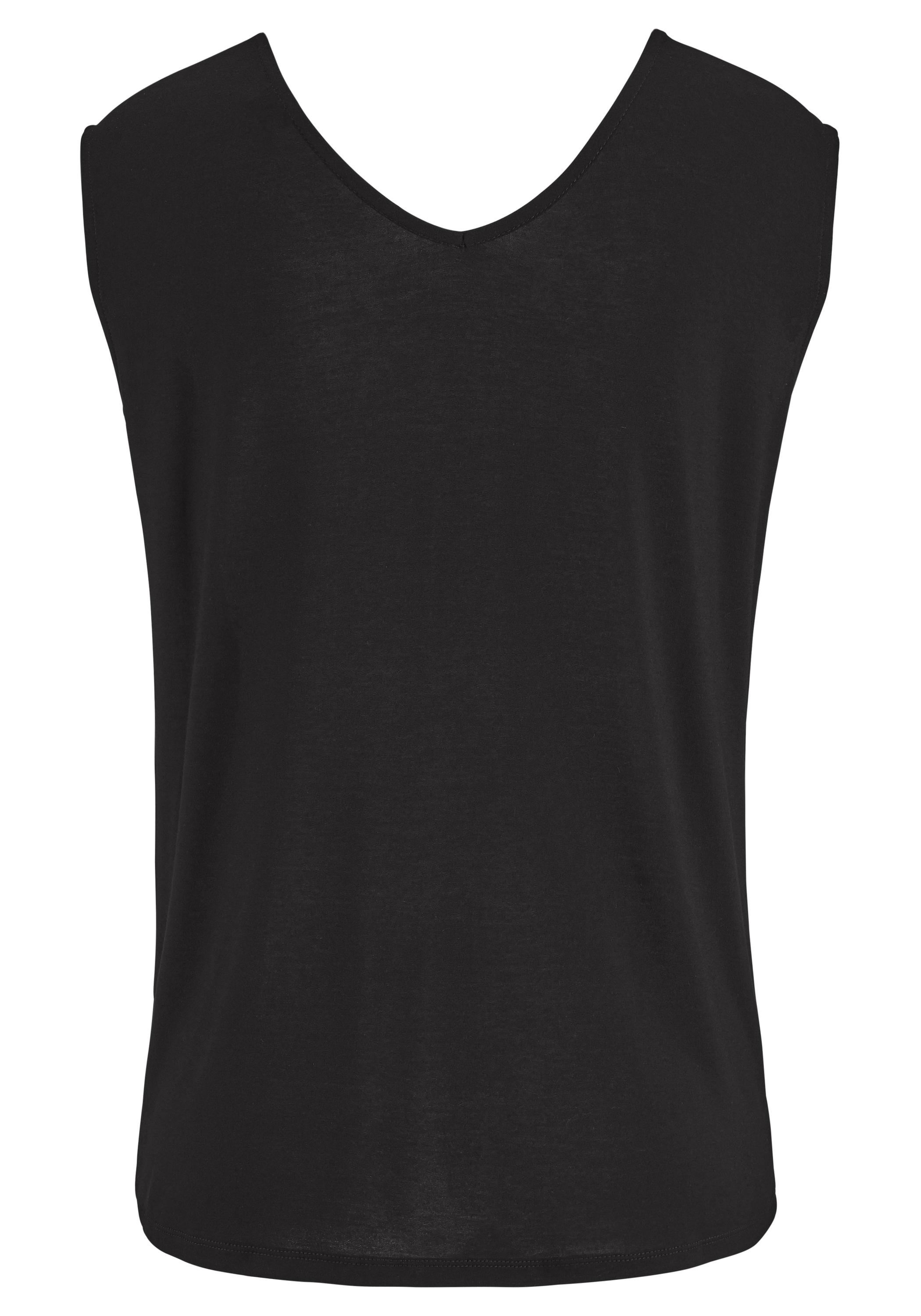 S.Oliver Damen ärmelloses T-Shirt – Farbe: Aquamarin, Material: 50% Baumwolle, 50% Modal