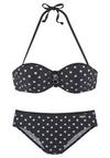 Lascana B&uuml;gel-Bandeau-Bikini Bikini Set Damen - schwarz-wei&szlig;