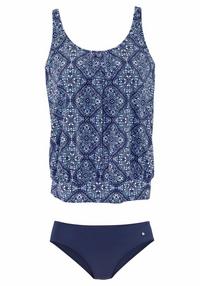 S.OLIVER Oversize-Tankini Bikini Set Damen - marine-bedruckt