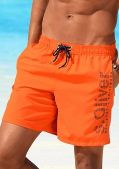 Rückansicht von S.OLIVER Badeshorts Badeshorts Herren orange