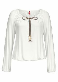 S.OLIVER Strandshirt T-Shirt Damen creme