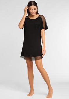 Rückansicht von S.OLIVER Longshirt Longshirt Damen schwarz