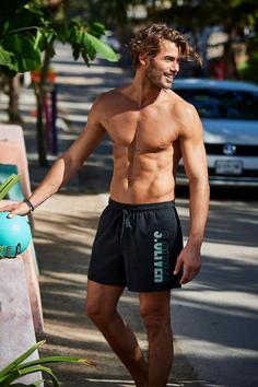 Rückansicht von S.OLIVER Badeshorts Badeshorts Herren schwarz