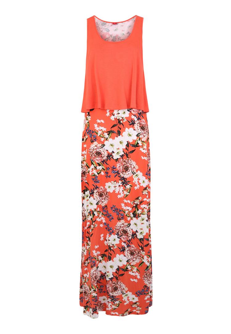 S.OLIVER S.OLIVER Maxikleid Maxikleid Damen - koralle-bedruckt - 0 | SportScheck
