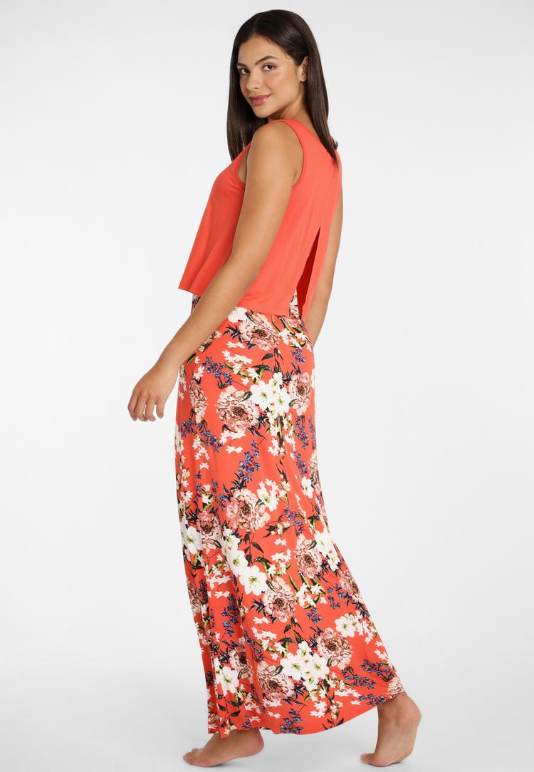 S.OLIVER S.OLIVER Maxikleid Maxikleid Damen - koralle-bedruckt - 1 | SportScheck